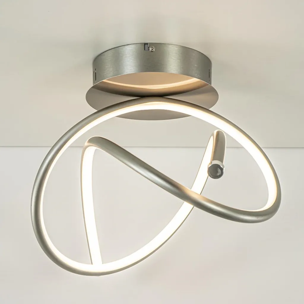 Straluma Moderne plafondlamp nikkel inclusief 3-standen dimbaar LED> Plafondlampen|LED Plafondlampen