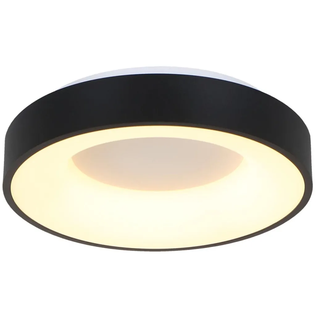 Straluma Moderne plafondlamp zwart met geïntegreerd LED> Plafondlampen|Plafonnières