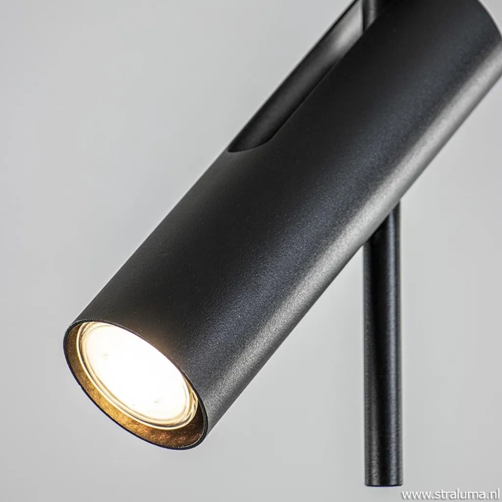Straluma Moderne plafondspot zwart metaal verstelbaar> Opbouwspots|Slaapkamerlampen