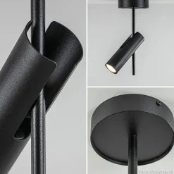 Straluma Moderne plafondspot zwart metaal verstelbaar><noscript><img width=