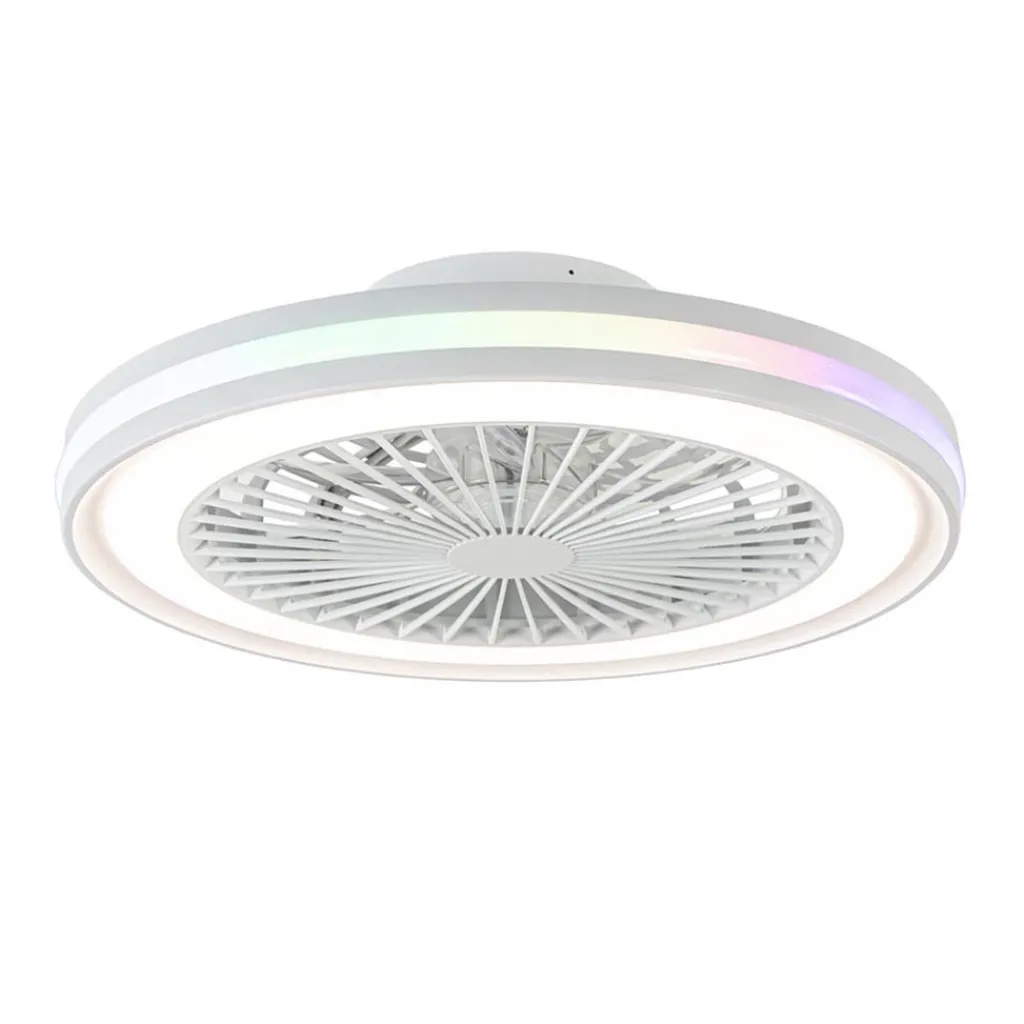 Straluma Moderne plafondventilator wit inclusief LED en color> Plafondlampen|Plafondventilatoren met lamp