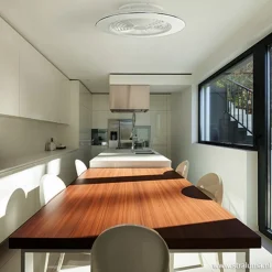 Straluma Moderne plafondventilator wit incl. LED><noscript><img width=