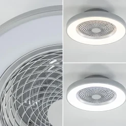 Straluma Moderne plafondventilator grijs met geintegreerd LED><noscript><img width=