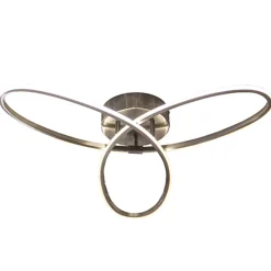 Straluma Moderne plafonnière nikkel met LED> Plafondlampen|Plafonnières