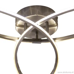 Straluma Moderne plafonnière nikkel met LED> Plafondlampen|Plafonnières