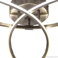 Straluma Moderne plafonnière nikkel met LED><noscript><img width=