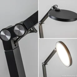 Straluma Moderne tafel/bureaulamp zwart met dimbaar LED><noscript><img width=