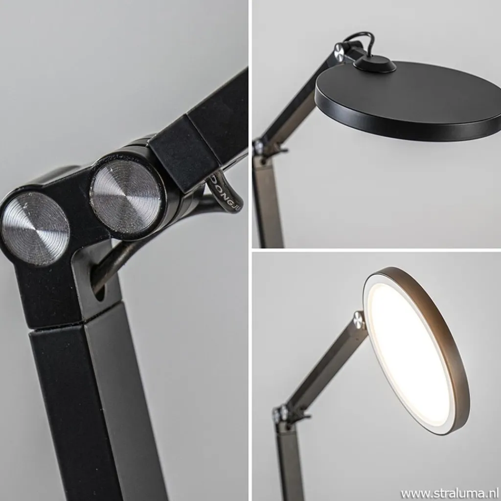 Straluma Moderne tafel/bureaulamp zwart met dimbaar LED> Tafellampen|Bureaulampen
