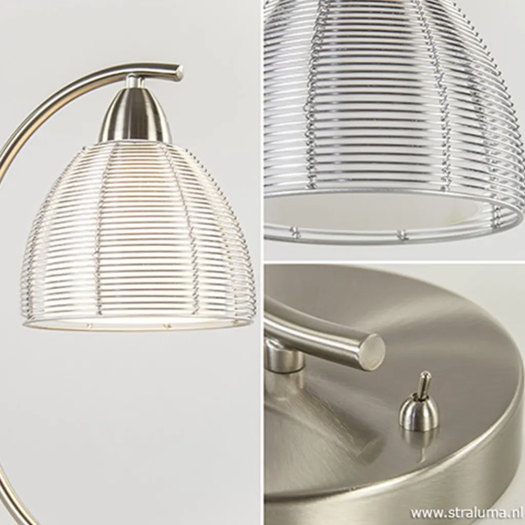 Straluma Moderne tafellamp draad staal aluminium> Draadlampen|Slaapkamerlampen