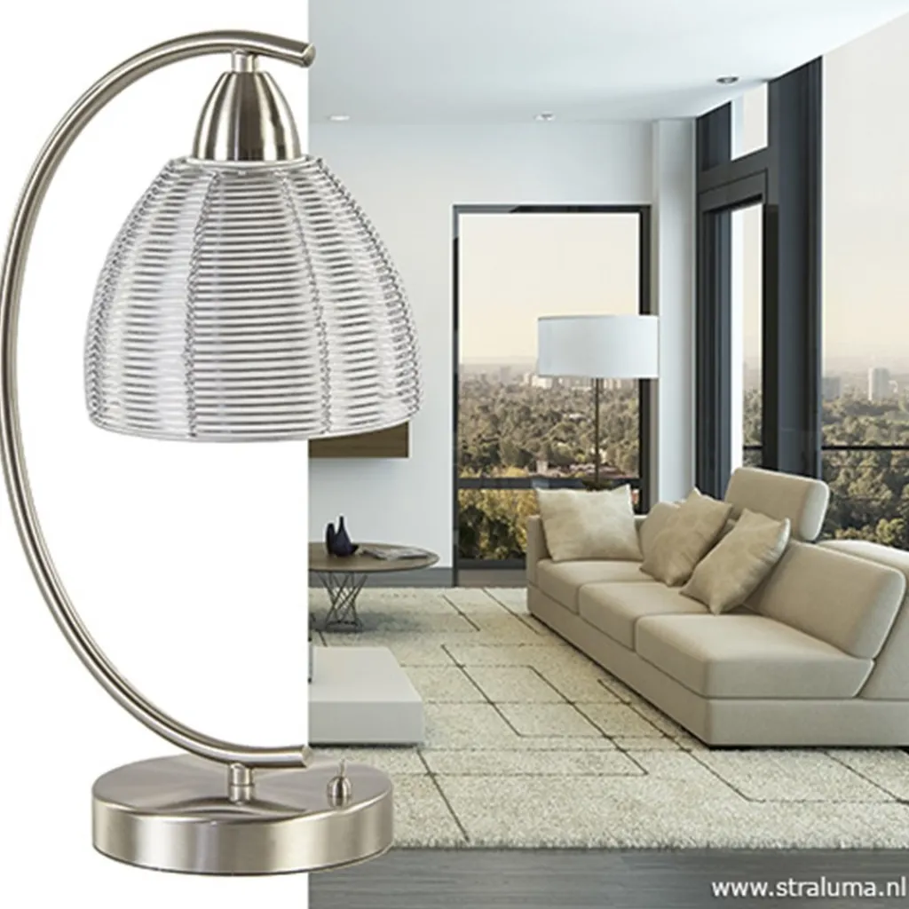 Straluma Moderne tafellamp draad staal aluminium> Draadlampen|Slaapkamerlampen