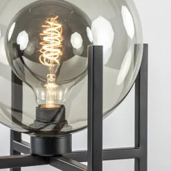 Straluma Moderne tafellamp frame met smoke glazen bol></noscript> Tafellampen|Luxe Verlichting