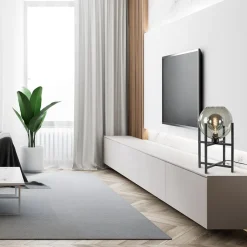 Straluma Moderne tafellamp frame met smoke glazen bol></noscript> Tafellampen|Luxe Verlichting