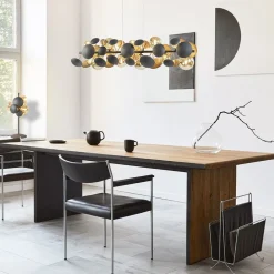 Straluma Moderne tafellamp grijs/goud + amber glas></noscript> Tafellampen|Design Verlichting