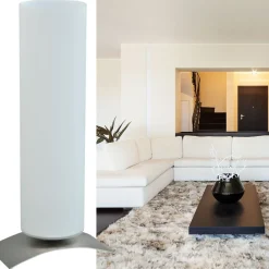 Straluma Moderne tafellamp Oblica zuil nikkel></noscript> Woonkamerlampen|Slaapkamerlampen