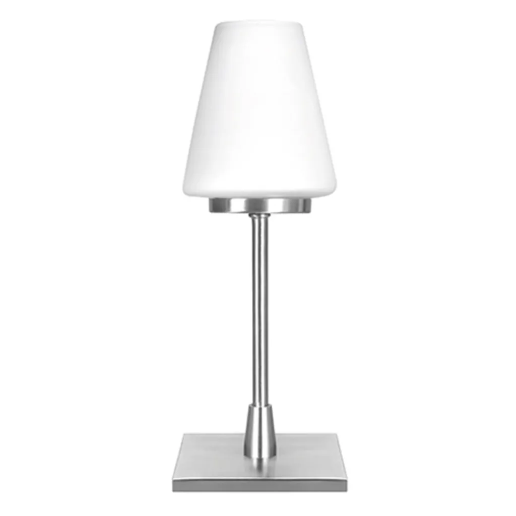 Straluma Moderne tafellamp staal/glas met dimmer> Nachtkastlampen|Woonkamerlampen