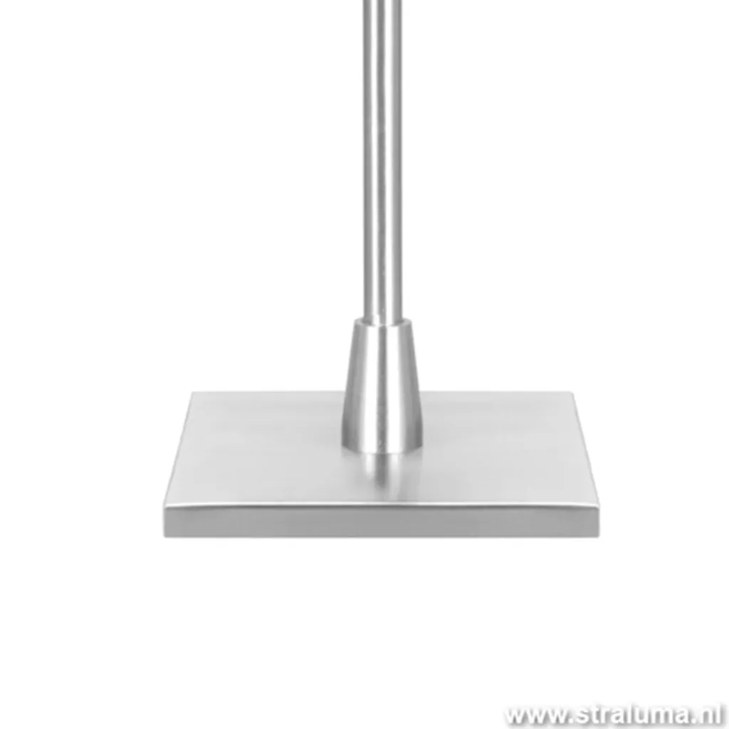 Straluma Moderne tafellamp staal/glas met dimmer> Nachtkastlampen|Woonkamerlampen