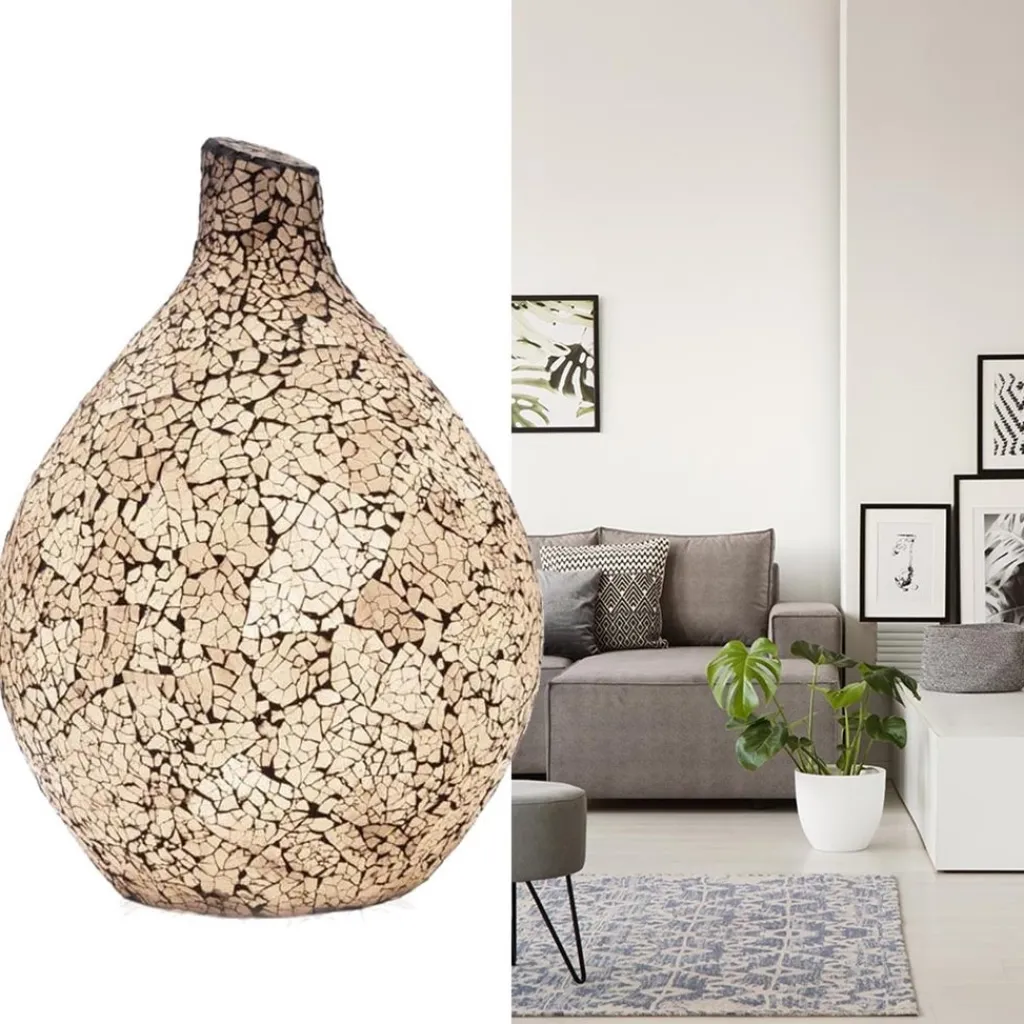 Straluma Moderne tafellamp wit glas met zwart> Tafellampen|Decoratieve Verlichting