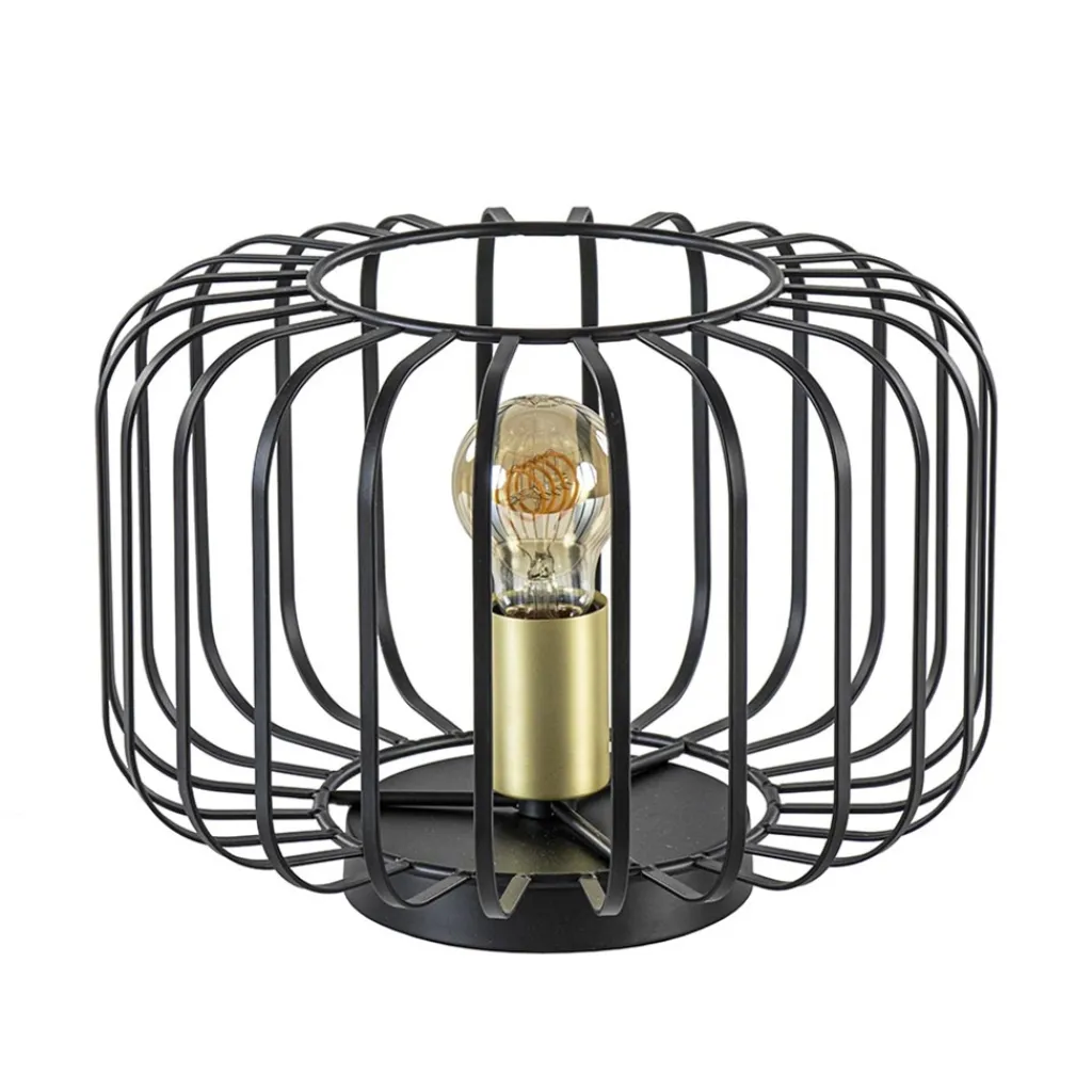 Straluma Moderne tafellamp zwart met brons> Tafellampen|Draadlampen