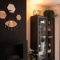 Straluma Moderne tafellamp zwart met brons><noscript><img width=