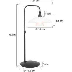 Straluma Moderne tafellamp zwart met dimbaar LED></noscript> Tafellampen|LED Tafellampen