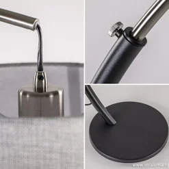 Straluma Moderne tafellamp zwart nikkel incl. kap></noscript> Slaapkamerlampen|Tafellampen