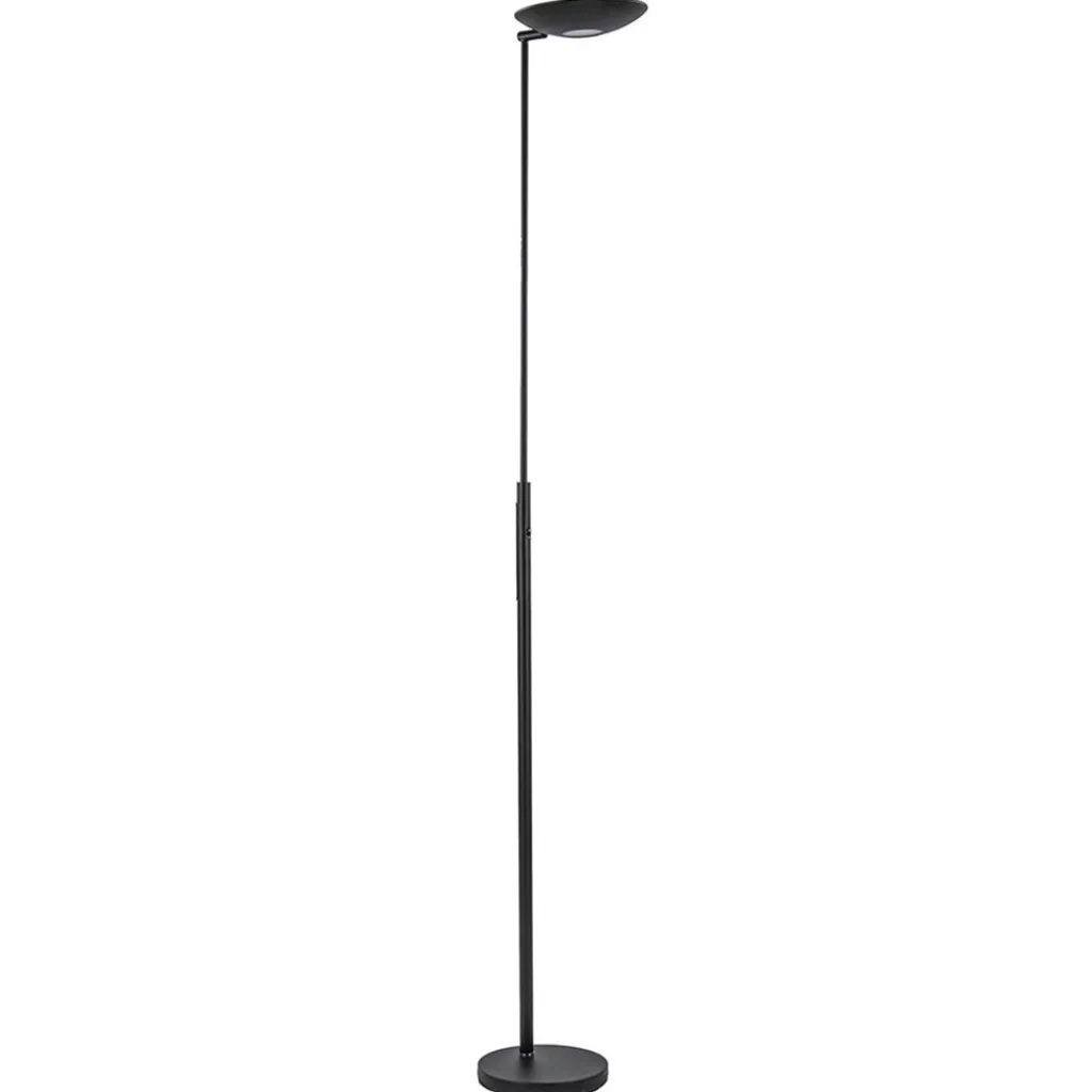 Straluma Moderne uplighter zwart met dimbaar LED> Vloerlampen|Uplighters