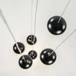 Straluma Moderne videlamp zwart met dimbaar LED 6-lichts><noscript><img width=