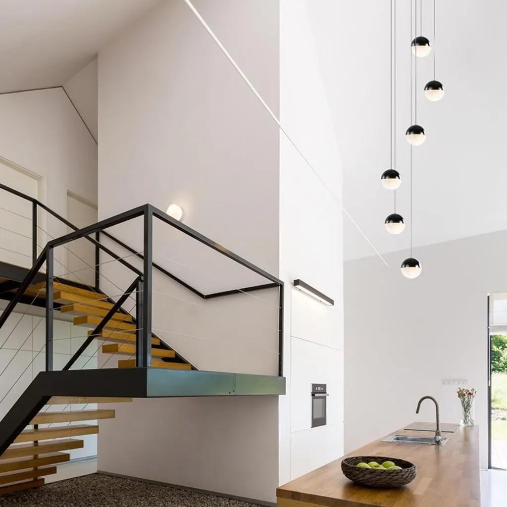 Straluma Moderne videlamp zwart met dimbaar LED 6-lichts> Hanglampen|Videverlichting