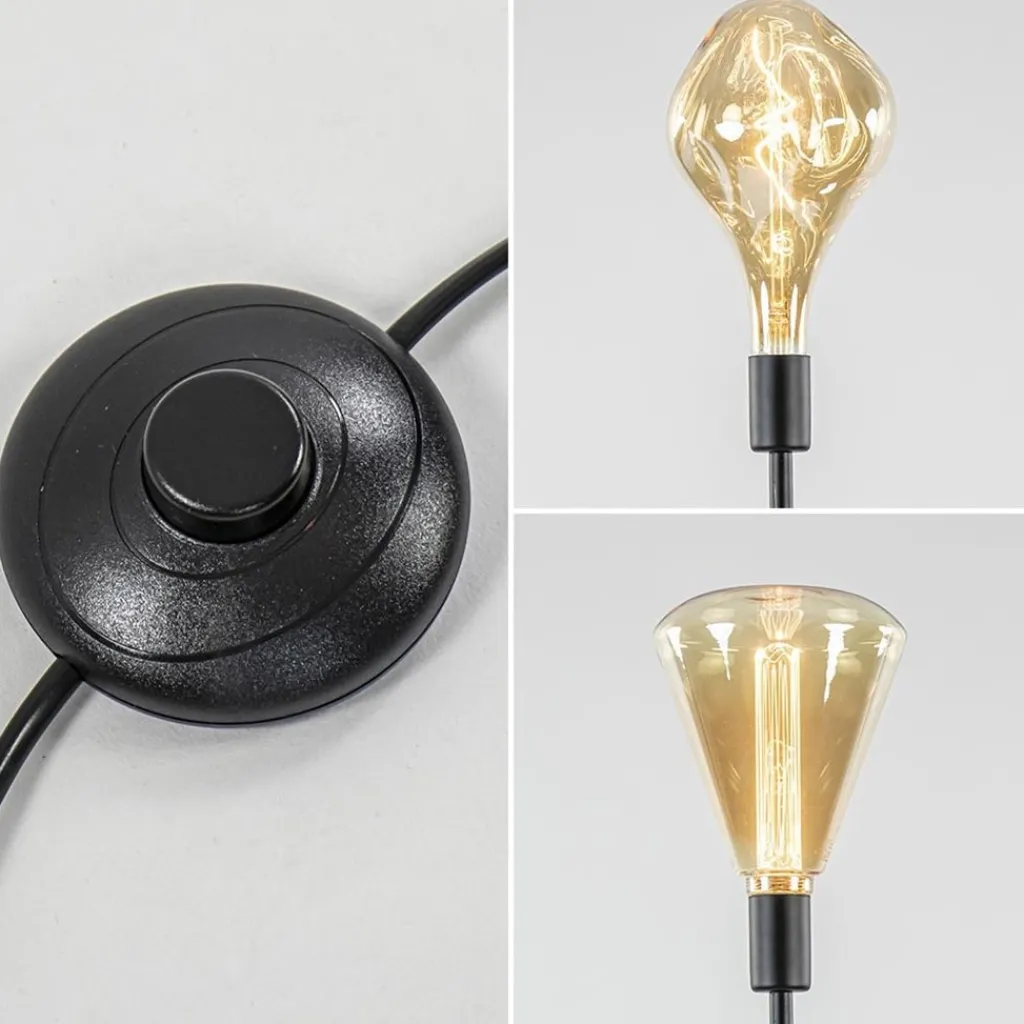 Straluma Moderne vloerlamp mat zwart exclusief lichtbron> Vloerlampen|Landelijke Verlichting