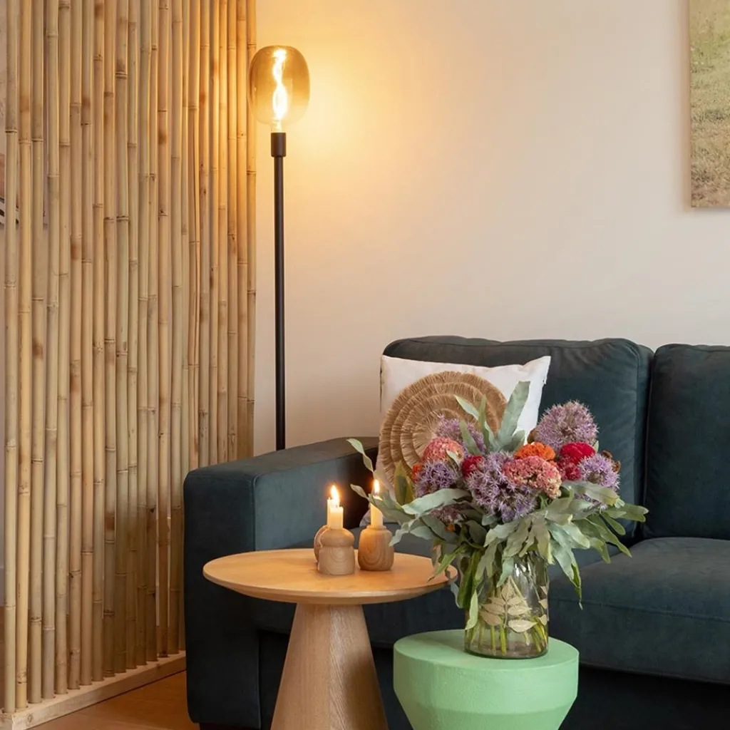 Straluma Moderne vloerlamp mat zwart exclusief lichtbron> Vloerlampen|Landelijke Verlichting