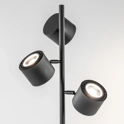Straluma Moderne vloerlamp zwart met verstelbare LED spots></noscript> Vloerlampen|Woonkamerlampen