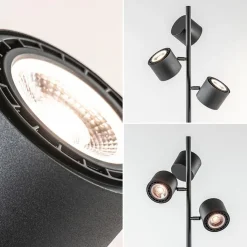 Straluma Moderne vloerlamp zwart met verstelbare LED spots></noscript> Vloerlampen|Woonkamerlampen