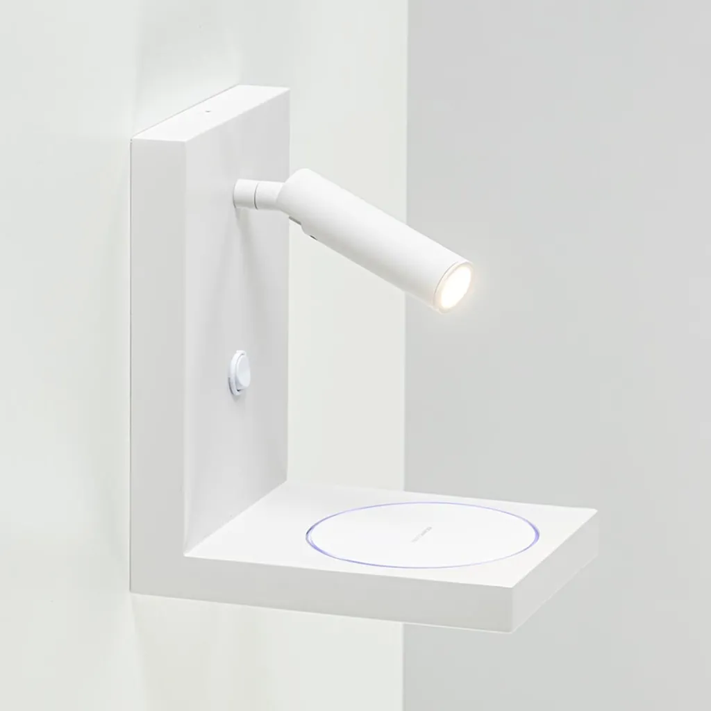 Straluma Moderne wandlamp wit inclusief LED en fast charger> Wandlampen|Bedlampjes