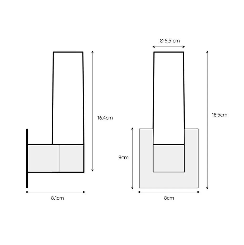 Straluma Moderne wandlamp zwart met opaal glas IP44> Badkamerverlichting|Wandlampen
