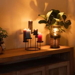 Straluma Moderne zwarte tafellamp rond metaal></noscript> Nachtkastlampen|Woonkamerlampen