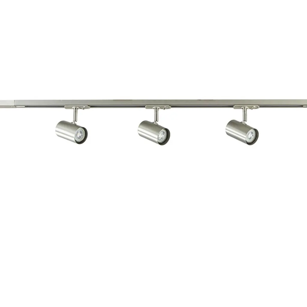 Straluma Nikkel railsysteem met spots 1-fase> Opbouwspots|Woonkamerlampen
