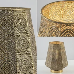 Straluma Oosterse tafellamp lantaarn metaal goud><noscript><img width=