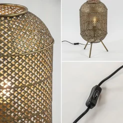 Straluma Oosterse vloer/tafellamp op pootjes goud><noscript><img width=