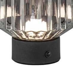 Straluma Oplaadbare LED tafellamp op batterij titanium/zwart></noscript> Tafellampen|Woonkamerlampen