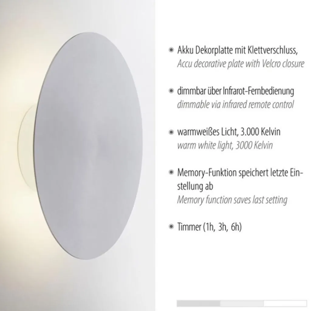 Straluma Oplaadbare LED wandlamp op accu aluminium> Wandlampen|LED Wandlampen