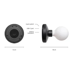 Straluma Oplaadbare wandlamp zwart incl frosted lichtbron> Wandlampen|Keukenverlichting