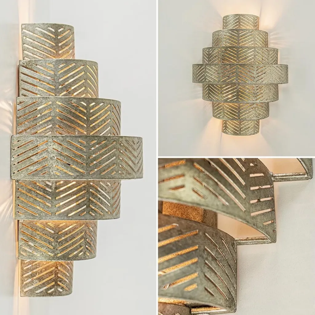 Straluma Oud zilveren wandlamp metaal excl snoer> Wandlampen|Decoratieve Verlichting