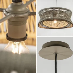 Straluma Outdoor hanglamp groot 60 cm donker beige></noscript> Hanglampen|Buitenlampen