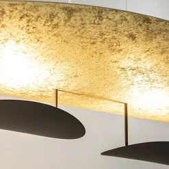 Straluma Ovale design LED hanglamp goldleaf met zwart><noscript><img width=