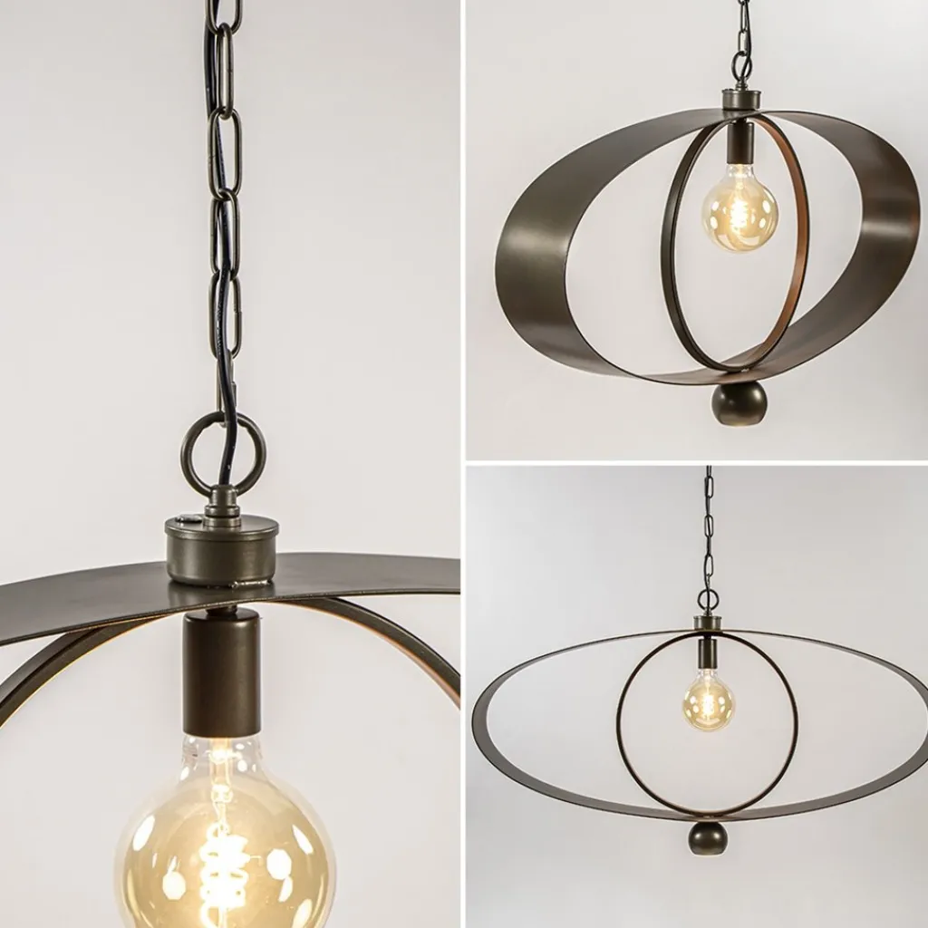 Straluma Ovale hanglamp brons metaal E27 + GU10> Hanglampen|Eettafellampen