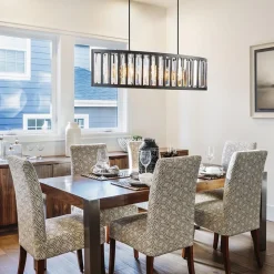 Straluma Ovale hanglamp mat zwart met facet geslepen glas><noscript><img width=