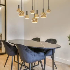 Straluma Ovale hanglamp platinum exclusief E27 lichtbronnen><noscript><img width=