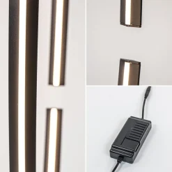 Straluma Ovale LED vloerlamp zwart inclusief dimmer></noscript> Vloerlampen|LED Vloerlampen