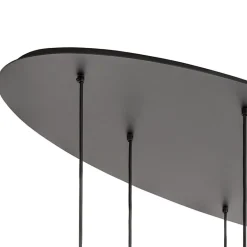 Straluma Ovale 8-lichts hanglamp tubes zwart metaal><noscript><img width=