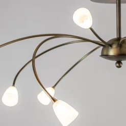 Straluma Ovale plafondlamp brons inclusief LED dim to warm></noscript> Plafondlampen|LED Plafondlampen